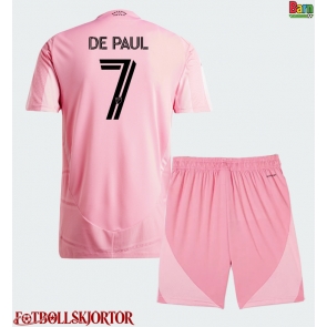 Inter Miami Rodrigo De Paul #7 Hemmakläder Barn 2026-27 Kortärmad (+ Korta byxor)